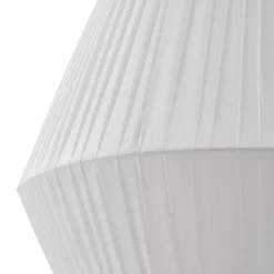 Lindby hængelampe Vitore, Ø 40 cm, tekstil, hvid
