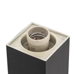 Lindby Honula sokkellampe, 45 cm, mørkegrå, IP44, E27