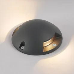 Lindby Huban gulv-spotlight med LED, 2 lyskilder