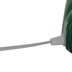 Lindby Hubi bordlampe, grøn, glas, Ø 22 cm, svampeform