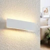 Lindby Ignazia LED-væglampe, 28 cm, hvid, metal, op/ned