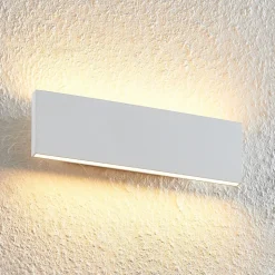 Lindby Ignazia LED-væglampe, 28 cm, hvid, metal, op/ned