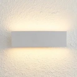 Lindby Ignazia LED-væglampe, 28 cm, hvid, metal, op/ned