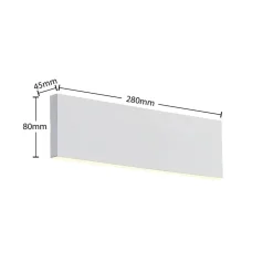 Lindby Ignazia LED-væglampe, 28 cm, hvid, metal, op/ned