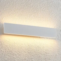 Lindby Ignazia LED-væglampe, 47 cm, hvid, metal, op/ned