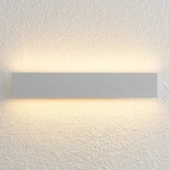 Lindby Ignazia LED-væglampe, 47 cm, hvid, metal, op/ned