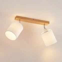 Lindby Imarin loftspot, 2 lyskilder, eg/hvid