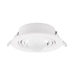 Lindby indbygningsspot Jyla, hvid, 3.000 K, Ø 13 cm, linse