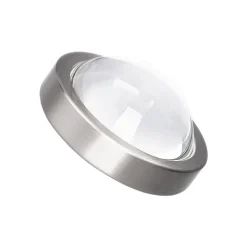 Lindby indbygningsspot Jyla, nikkel, 4.200 K, Ø 13 cm, linse