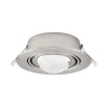 Lindby indbygningsspot Jyla, nikkel, 3.000 K, Ø 13 cm, linse