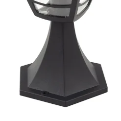 Lindby Isidoro sokkellampe, sort, højde 28 cm, plast