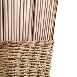Lindby Jacinto gulvlampe, bambus, hamp, højde 130 cm