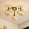 Lindby Jemissa loftlampe, 3 lyskilder, ravgul