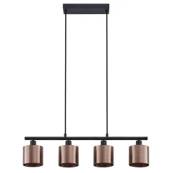 Lindby Joudy pendellampe, 4 lyskilder, mørk bronze