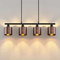 Lindby Joudy pendellampe, 4 lyskilder, mørk bronze