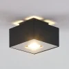 Lindby Kasi loftlampe, sort, 1 lyskilde, 14 x 14cm