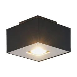 Lindby Kasi loftlampe, sort, 1 lyskilde, 14 x 14cm