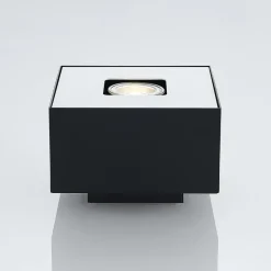 Lindby Kasi loftlampe, sort, 1 lyskilde, 14 x 14cm