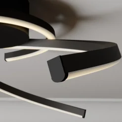 Lindby Katris LED-loftlampe, 58 cm, sort