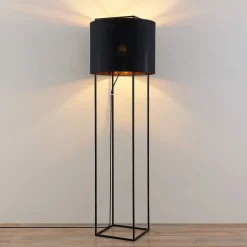Lindby Kesta stof-gulvlampe, stel m. 4 stænger