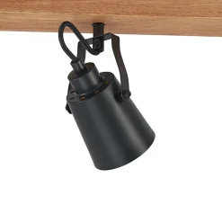 Lindby Kimban loftspot, 5 lyskilder, 106 cm, træ, metal