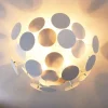 Lindby Kinan loftlampe, Ø 54 cm, hvid, metal, E14