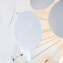 Lindby Kinan loftlampe, Ø 54 cm, hvid, metal, E14