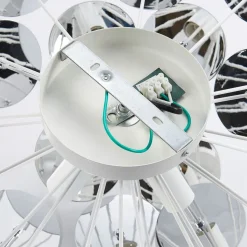 Lindby Kinan loftlampe, Ø 54 cm, hvid, metal, E14