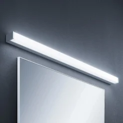 Lindby Klea LED-badeværelseslampe, 120 cm, krom, metal, IP44
