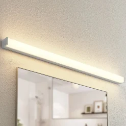 Lindby Klea LED-badeværelseslampe, 120 cm, krom, metal, IP44