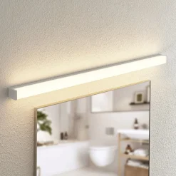 Lindby Klea LED-badeværelseslampe, 120 cm, krom, metal, IP44