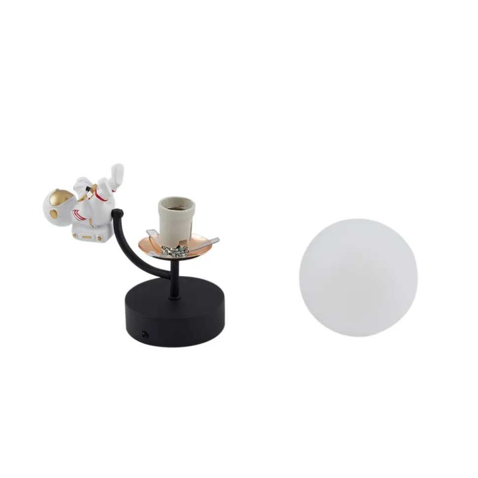 Lindby Kosmo væglampe, plast, astronaut, 30 cm høj