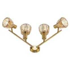Lindby Kosta loftlampe, 4 lyskilder, messing