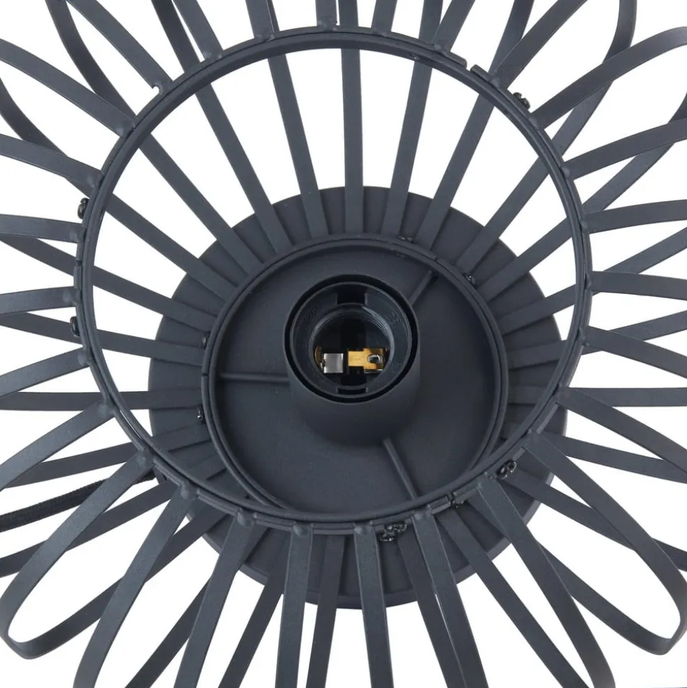 Lindby Krish bordlampe i bur-look, sort