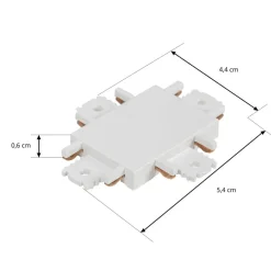 Lindby krydsstik Lumaro, hvid, plast