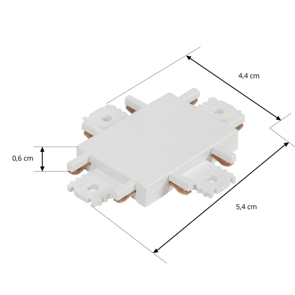 Lindby krydsstik Lumaro, hvid, plast