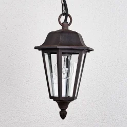 Lindby Lamina udendørs hængelampe, Ø 18 cm, lygte, E27