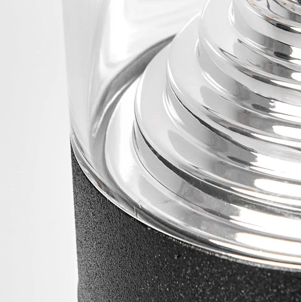 Lindby Lanea LED-vejlampe, 60 cm, sort, sensor, IP44