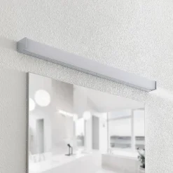 Lindby LED-badeværelseslampe Klea, 90 cm, krom, metal, IP44