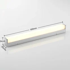Lindby LED-badeværelseslampe Klea, 60 cm, krom, metal, IP44