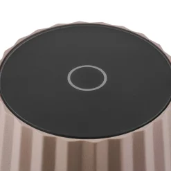 Lindby LED-batteridrevet bordlampe Esali, beige, metal, IP65