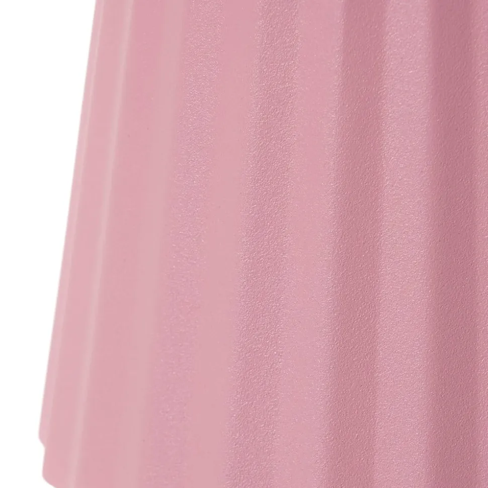 Lindby LED-batteridrevet bordlampe Esali, pink, metal, IP54