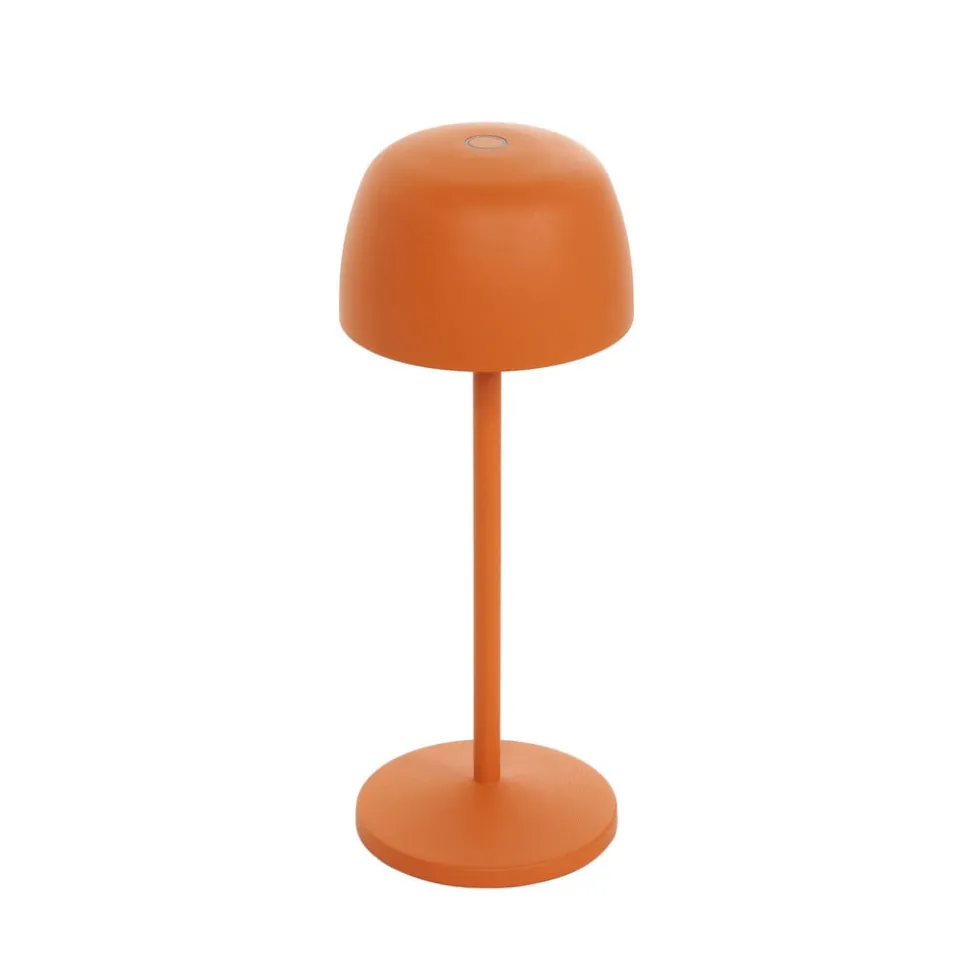 Lindby LED-bordlampe Areitty, orange, sæt med 2, aluminium