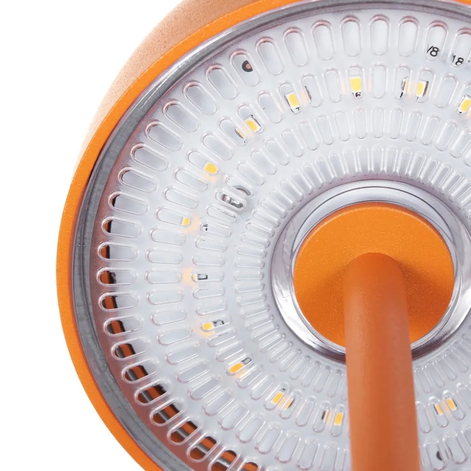 Lindby LED-bordlampe Areitty, orange, sæt med 2, aluminium