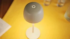 Lindby LED-bordlampe Arietty, beige, dæmpbar, IP65