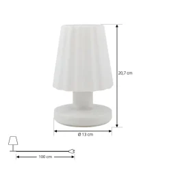 Lindby LED-bordlampe Jovem, hvid, plast, RGB