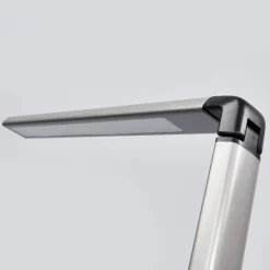 Lindby LED-bordlampe Kuno, grå, USB, touch-dæmper
