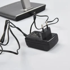 Lindby LED-bordlampe Kuno, grå, USB, touch-dæmper