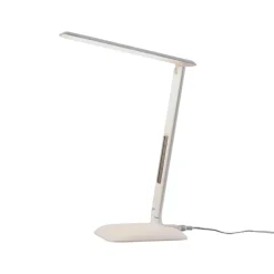 Lindby LED-bordlampe Ludmilla, højde 34 cm, hvid, display