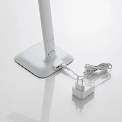 Lindby LED-bordlampe Ludmilla, højde 34 cm, hvid, display